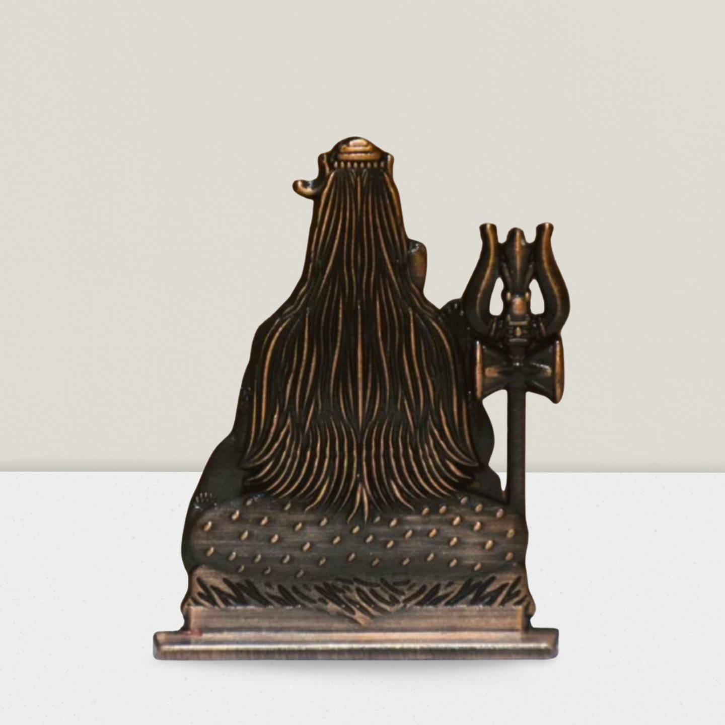 Lord Shiva Idol for Car Dashboard | Premium Antique Metal Mahadev Statue in Copper & Gold – Dashboard God Idol by Blessing Lights - Image 8