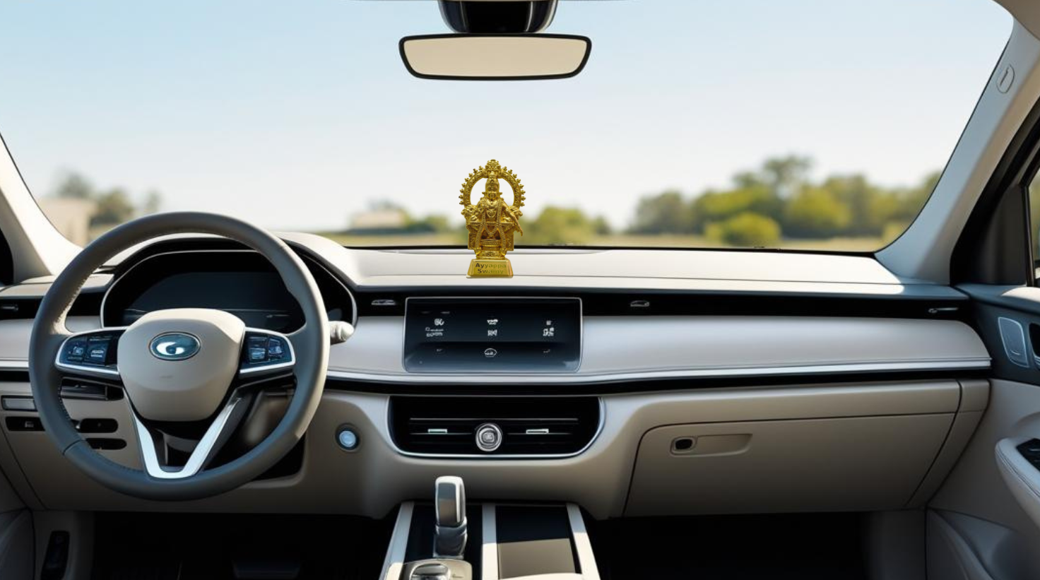 Ayyappan Swamy Idol for Car Dashboard | Antique Gold Metal Lord Ayyappa Statue – Premium Dashboard God Idol by Blessing Lights - Image 5