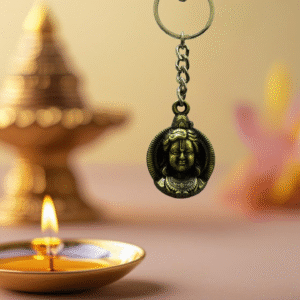 Ram Keychain Metal | Premium Antique Finish Shri Ram Key Ring for Car & Bike Keys – Spiritual Keychain by Blessing Lights