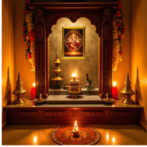 Lord Ganesha LED Wall Hanging – A4 Frame with Soft Light for Temple, Hall Room, Living Room & Gifting by Blessing Lights