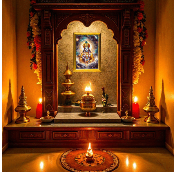 Lord Krishna LED Photo Frame | Divine Warm Light Wall Frame for Pooja & Gifting by Blessing Lights