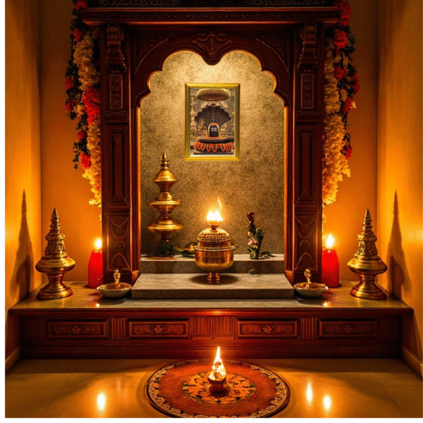 Shiva Lingam LED Photo Frame with Snake Hood & Trishul – Warm Light A4 Wall Mount by Blessing Lights